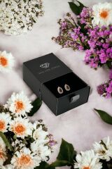 925 Ayar Gümüş Damla Model Minimal Çivi Küpe