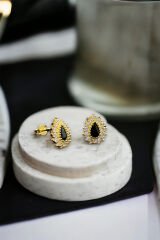 925 Ayar Gümüş Damla Model Minimal Çivi Küpe