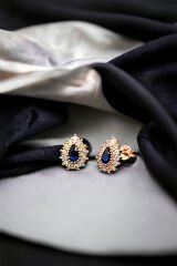 925 Ayar Gümüş Damla Model Minimal Çivi Küpe