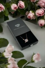 925 Ayar Gümüş Gezegen Model Gümüş Kadın Kolye