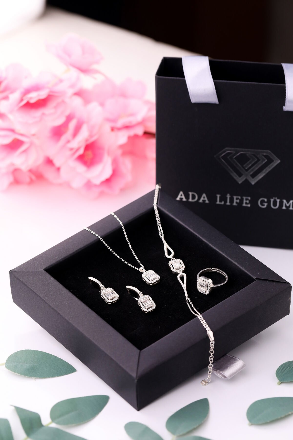 925 Ayar Gümüş Dörtlü Baget Set (ÇANTALI KUTU)