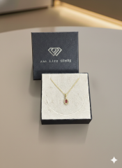 (ÖZEL KUTULU) 925 Ayar Gümüş Damla Taşlı Model Zirkon Taşlı Kadın Kolye