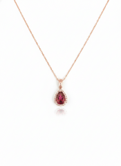 ( ÇANTALI KUTULU)925 Ayar Gümüş Damla Model Kolye