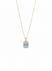 (IŞIKLI KUTULU)925 Ayar Gümüş Baget Model Kolye