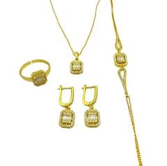 925 Ayar Gümüş Dörtlü Baget Set (Özel Kutulu)