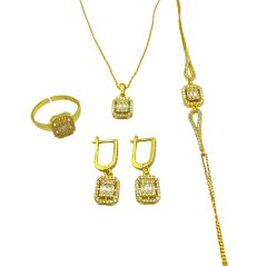 925 Ayar Gümüş Dörtlü Baget Set (Özel Kutulu)