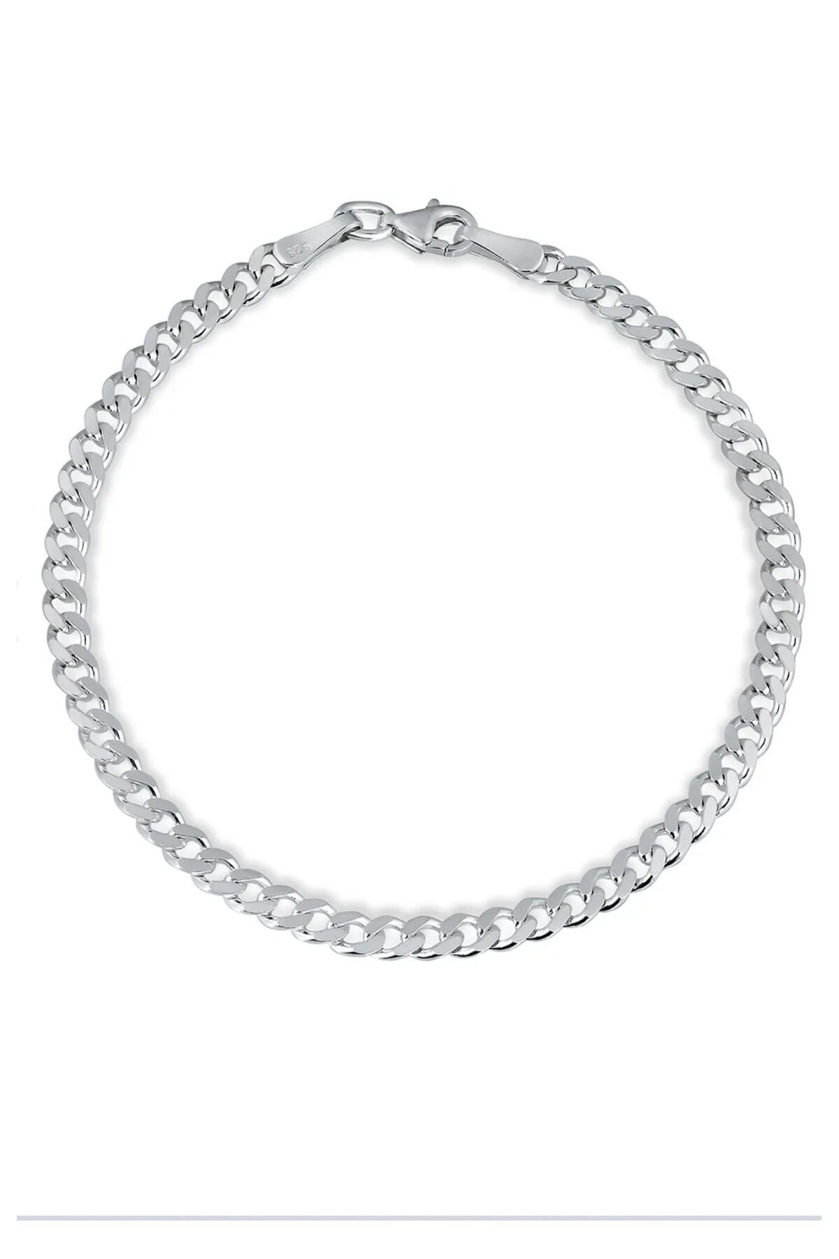 925 Ayar Gümüş 3mm Gurmet Erkek Bileklik (ÇANTALI KUTULU)