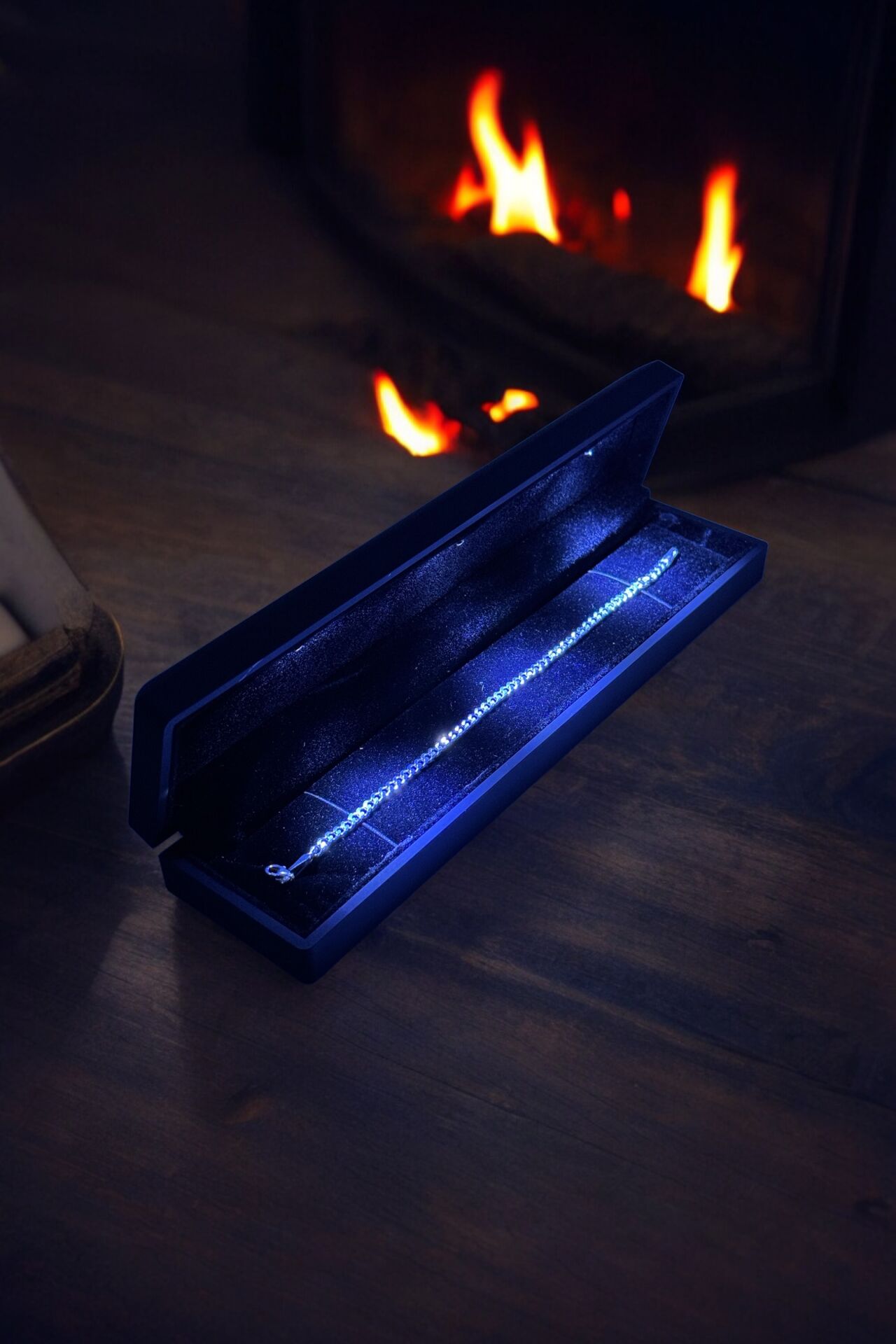 925 Ayar Gümüş 3mm Gurmet Erkek  Bileklik (IŞIKLI KUTULU)