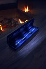 925 Ayar Gümüş 3mm Forse Barlı Erkek Bileklik (IŞIKLI KUTU)