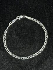 925 Ayar Gümüş 3mm Forse Barlı Erkek Bileklik (IŞIKLI KUTU)