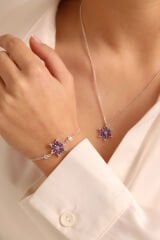 925 Ayar Gümüş Lotus Çiçeği 2 Lİ Set (ÖZEL KUTULU)