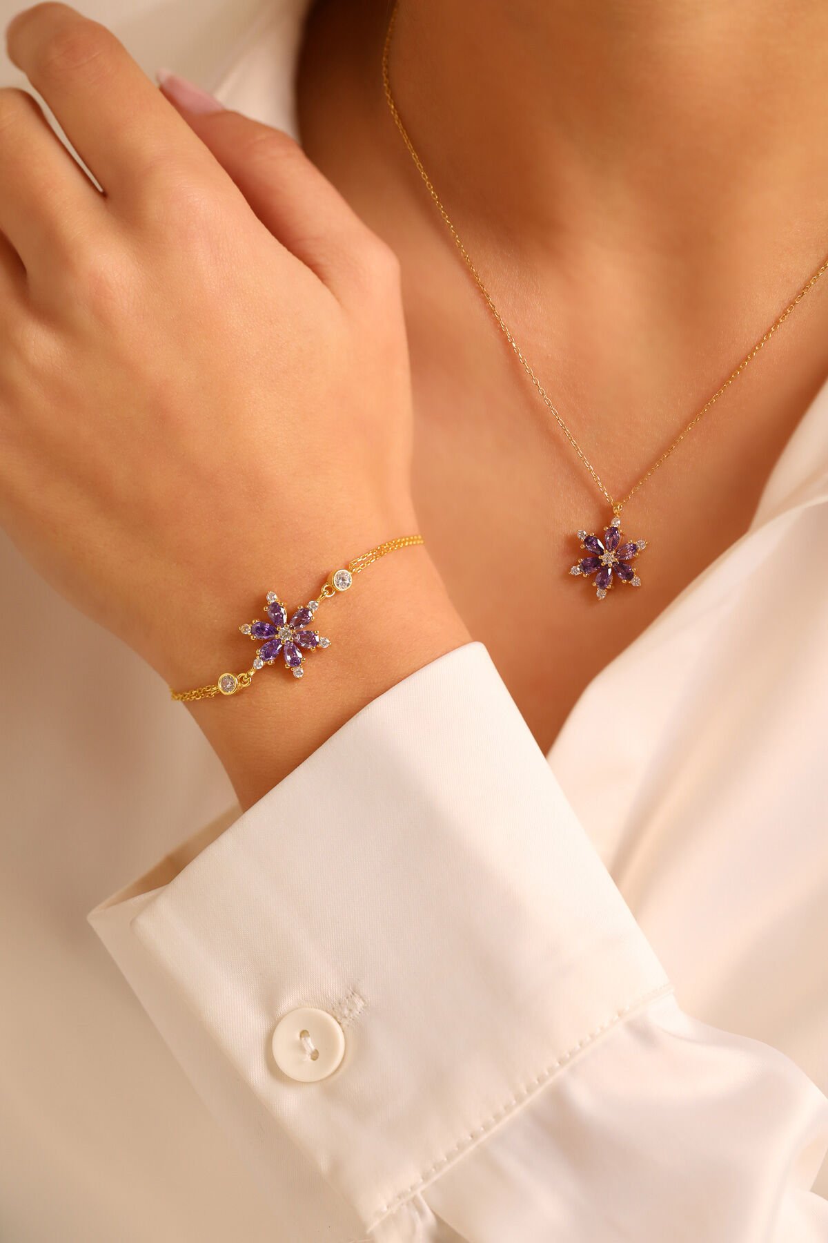 925 Ayar Gümüş Lotus Çiçeği 2 Lİ Set (ÖZEL KUTULU)