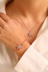 925 Ayar Gümüş Lotus Çiçeği 2 Lİ Set (ÖZEL KUTULU)