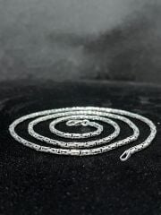 925 Ayar Gümüş 3mm Erkek Kral Zinciri Kolye (ÇANTALI KUTU)