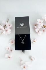 925 Ayar Gümüş Minimal Kelebek Kolye Kadın