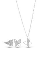 925 Ayar Gümüş Minimal Kelebek 2 li Set