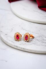 925 Ayar Gümüş Elips Model Minimal Çivi Küpe