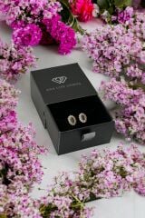 925 Ayar Gümüş Elips Model Minimal Çivi Küpe