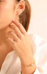 925 Ayar Gümüş 2 Li Baget Set (ÖZEL KUTULU) BİLEKLİK KÜPE