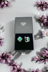 925 Ayar Gümüş YONCA Küpe (ÖZEL KUTULU)