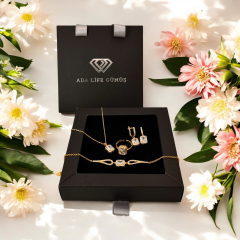 925 Ayar Gümüş Dörtlü Baget Set (Özel Kutulu)