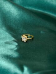 925 Ayar Gümüş GOLD Kadın Baget Gümüş Yüzük(AYARLANABİLİR)
