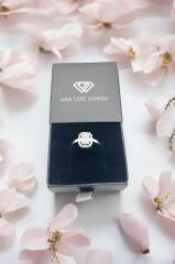 925 Ayar Gümüş Rodyum Kadın Baget Gümüş Yüzük(AYARLANABİLİR)