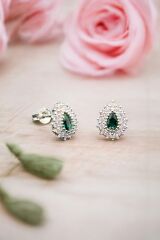 925 Ayar Gümüş Damla Model Minimal Çivi Küpe